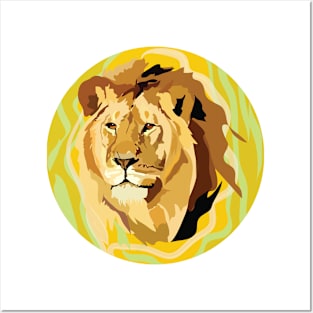 Trippy Lion Posters and Art